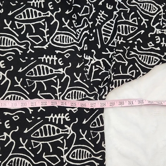 VINTAGE SamHilu black and white cotton fish tribe jacket size L - Picture 6 of 14